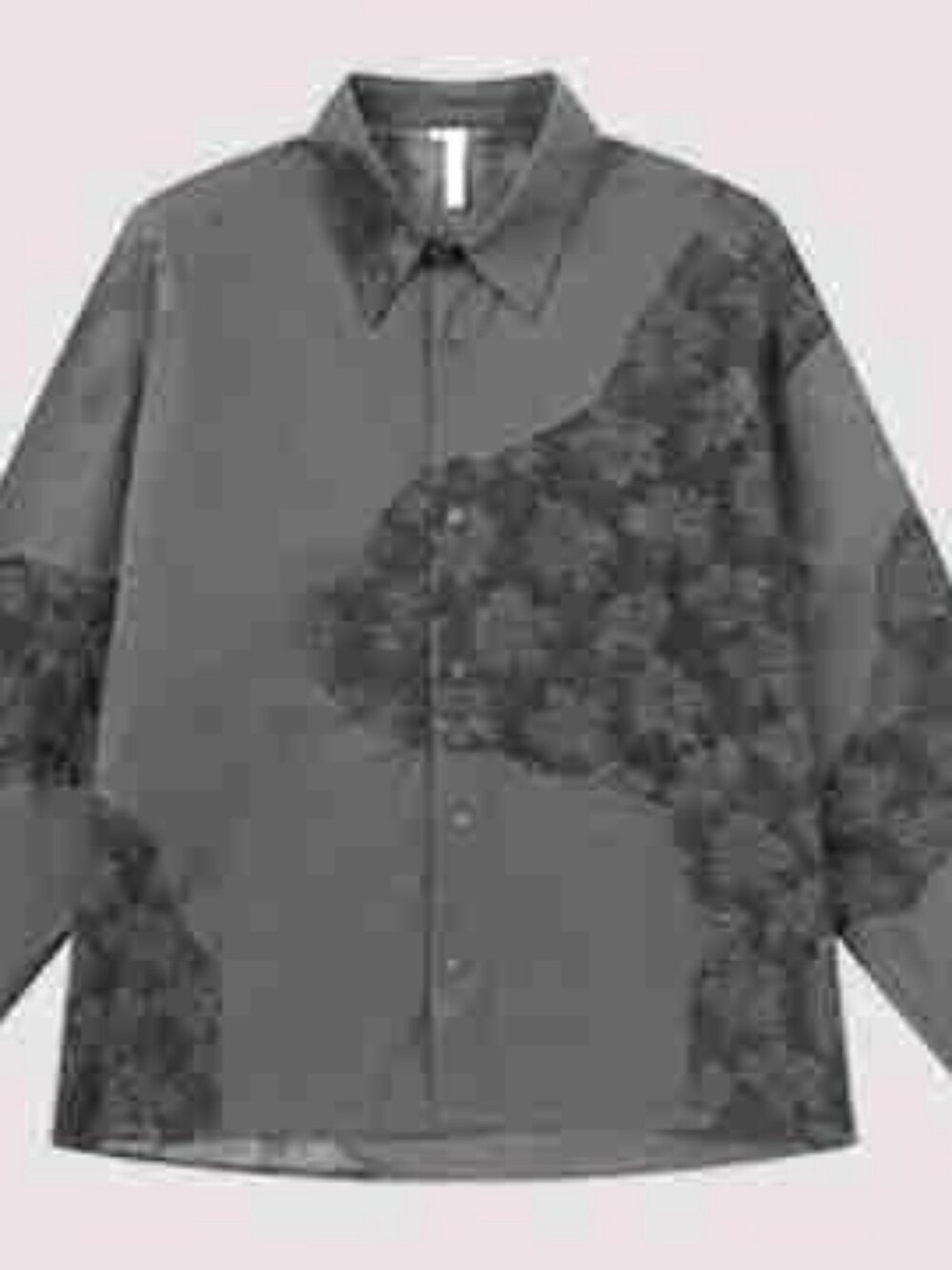 Black Lace Panel Shirt